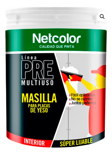 Masilla Placas De Yeso Multiuso Profesional 32kg Netcolor