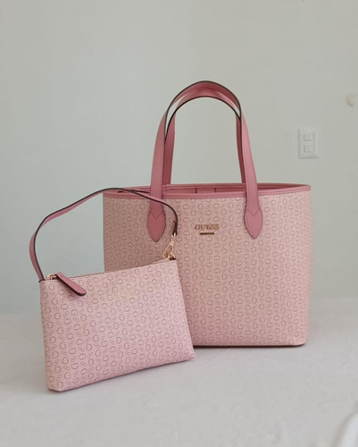 Bolsa De Mano Guess Thunder Rosa Guess Dorado Rosa