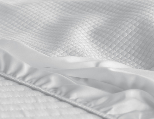 Sognare Protector De Colchón Ind Cool Quilted Biodegradable Color Blanco Diseño de la tela Texturizado Tamaño del colchón Individual