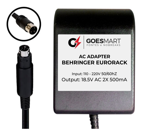 Fonte Para Mesa Behringer 18,5v 500mah Compatível Diversos