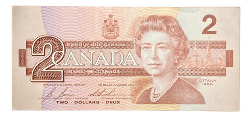 Billete 2 Dólares Canadá 1994 Pick 94 C.2 Elizabeth 2