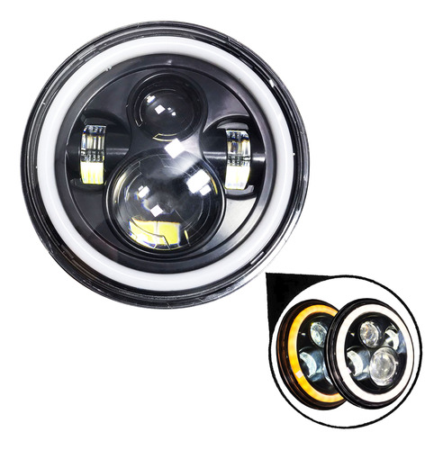 Farol Angel Eyes Chevette Led Universal 7 Polegadas