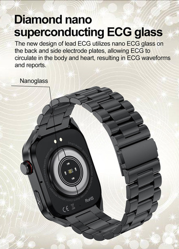 Smartwatch De Monitoramento De Saúde Tk16 Bluetooth Call Ecg
