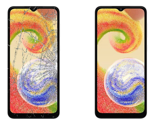 Cambio Vidrio Roto Astillado De Pantalla Para Samsung A02