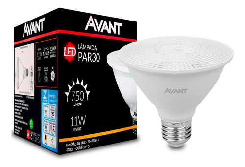 Kit 10 Lâmpada Led Par30 11w Ip20 Pé Direito Alto Luz Forte