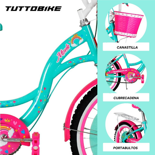 Imagen 3 de 8 de Bicicleta Para Niña Shon Life Monk Rodada 20 1 Velocidad