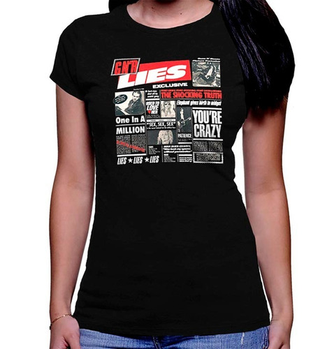 Camiseta Premium Dtg Rock Estampada Guns N´roses Gnr Lies