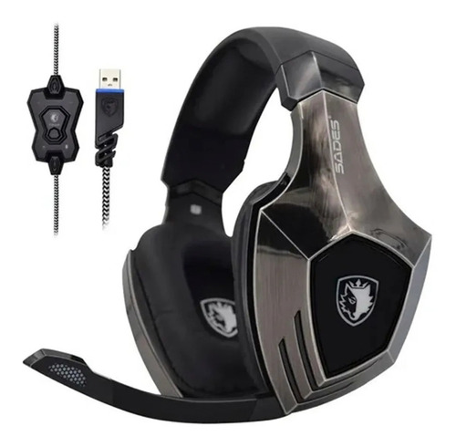 Auricular Gamer Sades A60 7.1 Bronce Pc Newportobelisco