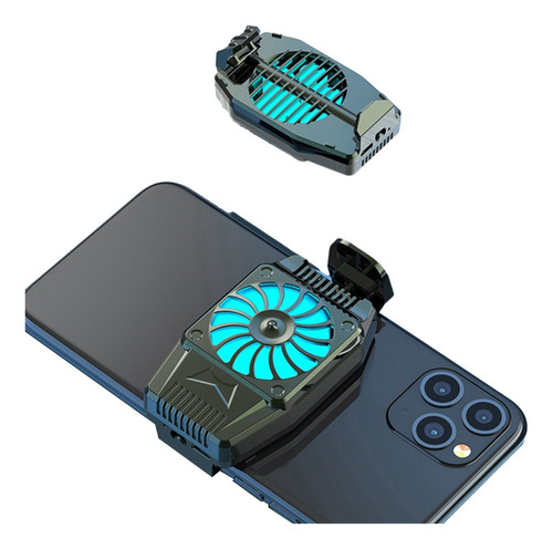 Refrigerador Portátil Silencioso Para Telefone Para Jogos Cor Modelo De Carregamento De Bateria H15 (preto)
