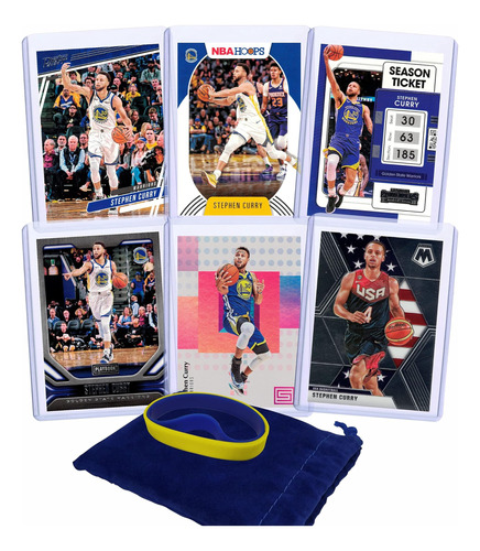 Paquete De Tarjetas Stephen Curry - (6) Tarjetas Coleccionab