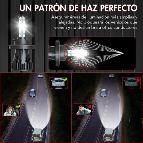 Kit De Faros Delanteros Led Cob Canbus 9008 H13 - 16000lm