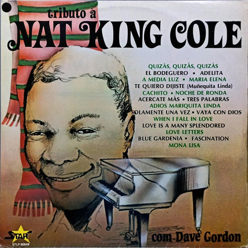 Tributo Á Nat King Cole Lp 1981 Com Dave Gordon 4532