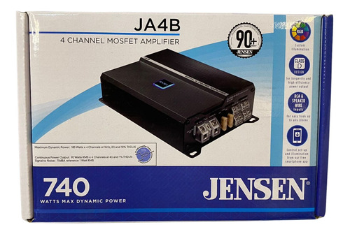 Amplificador Jensen 4 Canales Clase D Mod. Ja4b