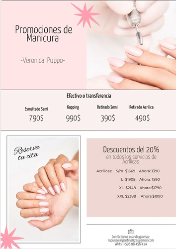 Manicura Y Pedicura Promocion Veronica Puppo