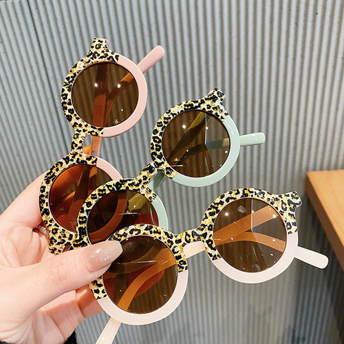 2 Gafas Sol Para Niños Pequeños Gafas Redondas Rosa