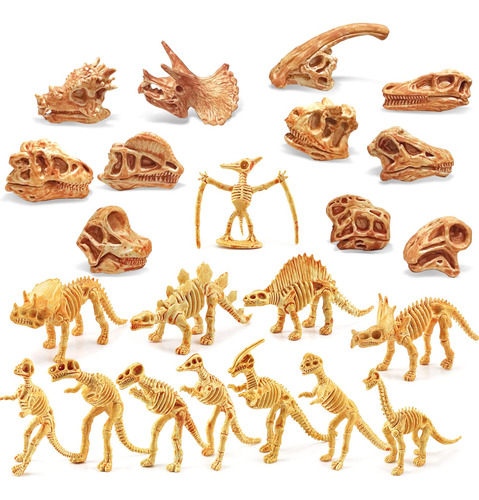 Juego De 23 Figuras De Accin De Dinosaurio, Diseo De Esquele