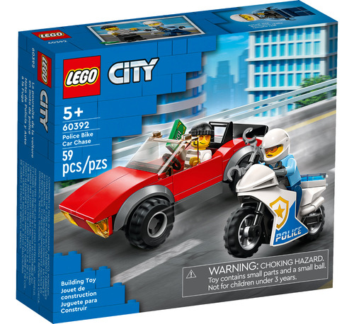 Lego - Moto De Policía Y Auto A La Fuga - 60392