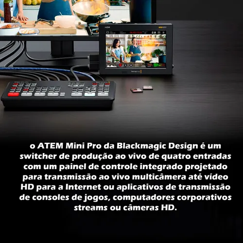Blackmagic Design Atem Mini Pro | Pronta Entrega | Nf-e Blackmagic Design Atem Mini Pro | Pronta Entrega | Nf-e