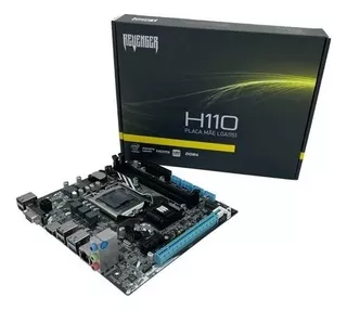 Placa Mãe Intel Oe H110m Foxconn Lga 1151 Ddr4 32gb Usb 3.0 Cor Preto