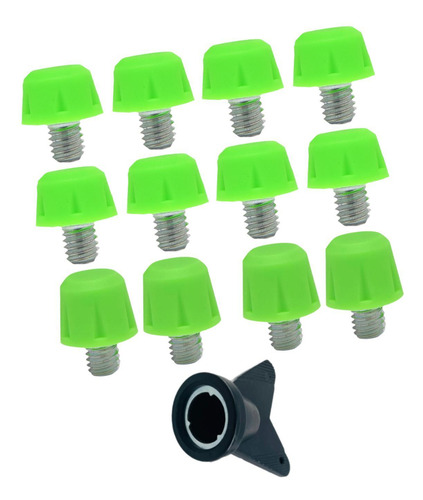 12x Pinos De Chuteira De Futebol Substituição Spikes Verde