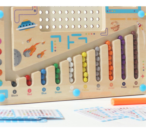 Tablero De Clasificación Magnético Y Laberinto De Colores