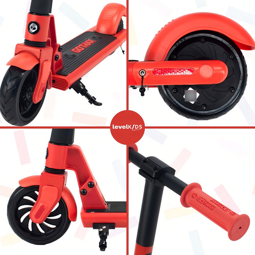 Scooter elétrico vermelho Gotrax Gks 12km/h 150w para crianças