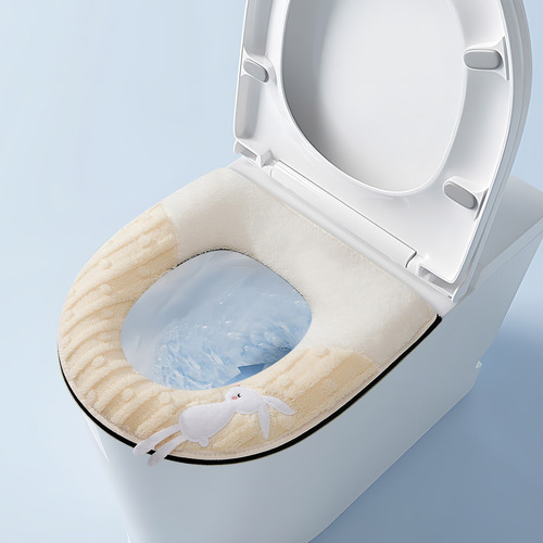 Cojín De Inodoro De Felpa Cálida Para Asiento De Inodoro Dom