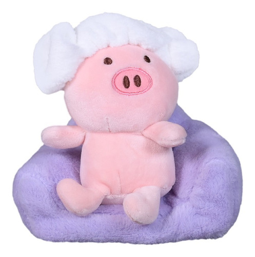 Little Piggy Plush com poltrona de pelúcia de 14 cm