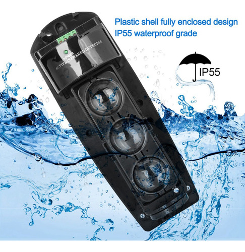 Detector De Infrarrojos Alarma De Triple Haz Led Fotoeléctri