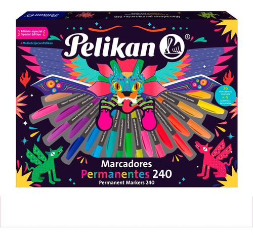 Marcadores Pelikan 240 Permanentes X 36 Colores Surtidos