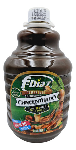 1l De Concentrado Sabor Tamarindo F-diaz (rinde 20l)
