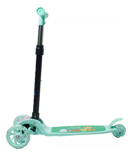 Scooter Jirafa Verde Con Ruedas Plegables, Scooter Infantil