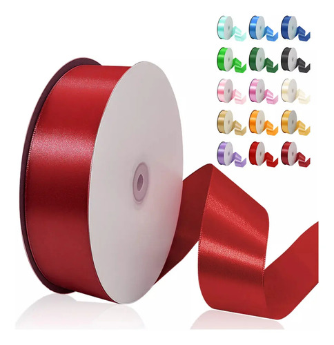 Fita De Cetim N 9 91 Metros X 40mm Decorativa De Cetim, Fitas Para Lacos, Artesanato Fita Rigor Cetim, Adequado Para Natal, Embrulho De Presente, Artesanato E Decorações De Festas Etc
