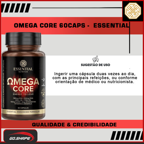 Ômega Core Krill + Coq 10 60 Caps Essential Nutrition