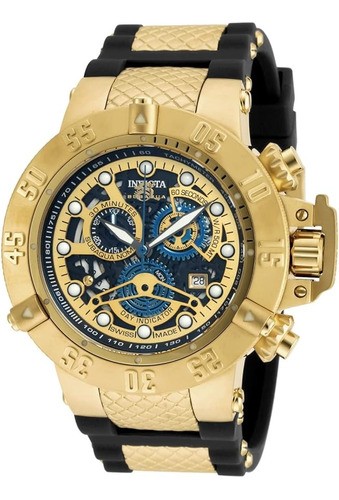 Relógio Invicta Subaqua 1852 Ouro 18k Com Caixa Original