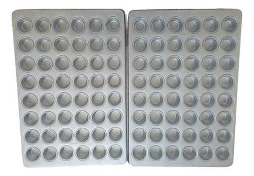 Set De 2 Charolas Panaderas Para Mantecada Con 48 Espacios