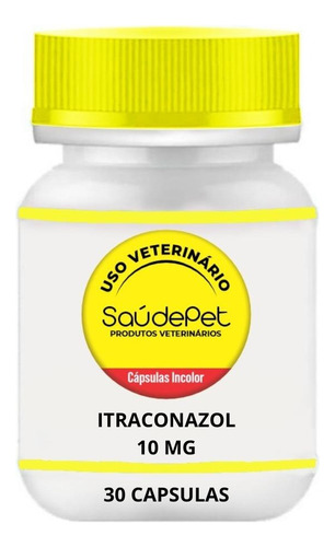 Itraconazol 10mg Pote Com 30 Cápsulas - Uso Veterinário