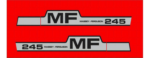 Kit De Adesivos Emblema Trator Massey Ferguson Mf 245 Cor Massey 245
