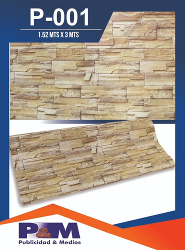 Vinilo Decorativo Adhesivo Piedra ( 1.20 X 3.00 ) Mts