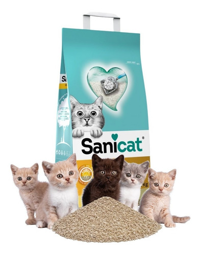 Imagen 6 de 9 de Sanicat Arena Sanitaria Gato Aglutinante 12kg/ Fauna Salud