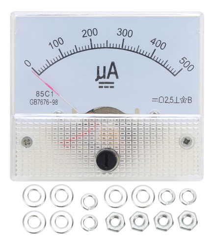 Amperímetro 85c1 Dc 0 ~ 500ua Abs Pointer Amperiómetro Panel