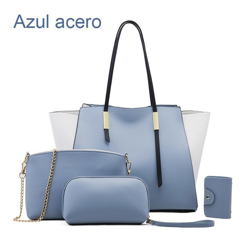 Juego De Bolsos De Cuero Sintético Para Mujer, 4 Piezas