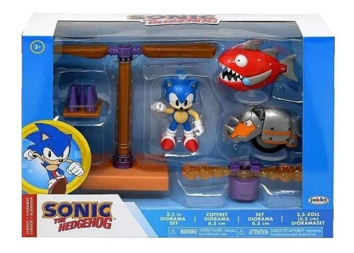 Diorama Sonic Y Chopper Con Accesorios - Playset Jakks