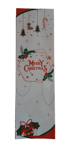 Imagen 2 de 3 de Bolsas Para Pan De Jamón Merry Christmas Fuelle Rojo