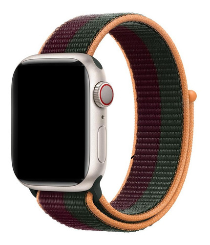 Pulseira De Nylon Loop Para Apple Watch 41mm Cherry Green