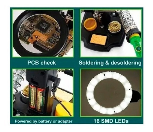 Lampara Con Lupa Proskit Para Elecronica Con Luz Led Pr