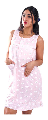 Pijama Camisola Mujer Sin Mangas Diseño Nubecitas