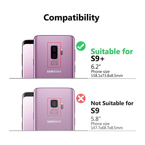 Funda Para Samsung Galaxy S9 Plus Negro Piel Sintetica - 1