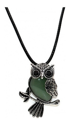 Collar Cuarzo Jade Buho De Sabiduria + Estuche Dayoshop