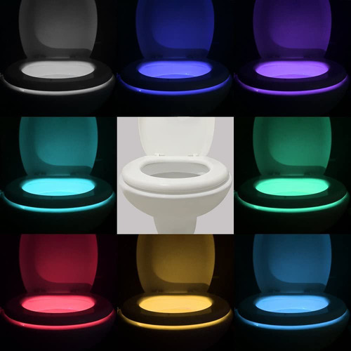 Vintar Luz De Inodoro Con 16 Colores Y Sensor De Movimiento,